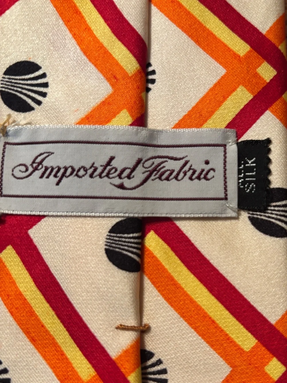 Men's 1970s Continental Airlines  Silk Tie